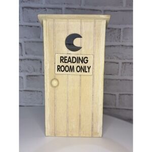 Farmhouse Rustic Bathroom Magazine Holder Wooden Outhouse Moon Decor